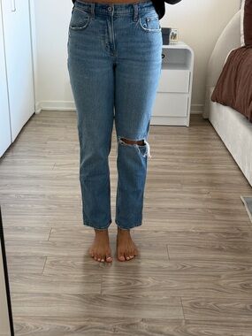 Abercrombie & Fitch Curve Love 90’s Straight Mid Rise